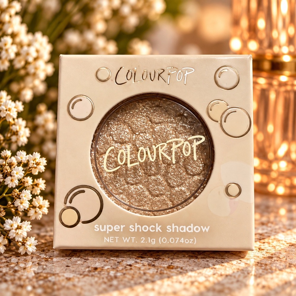 ColourPop Super Shock Shadow Ultra-Glitter Mighty Morphin Champagne Gold 2.1g